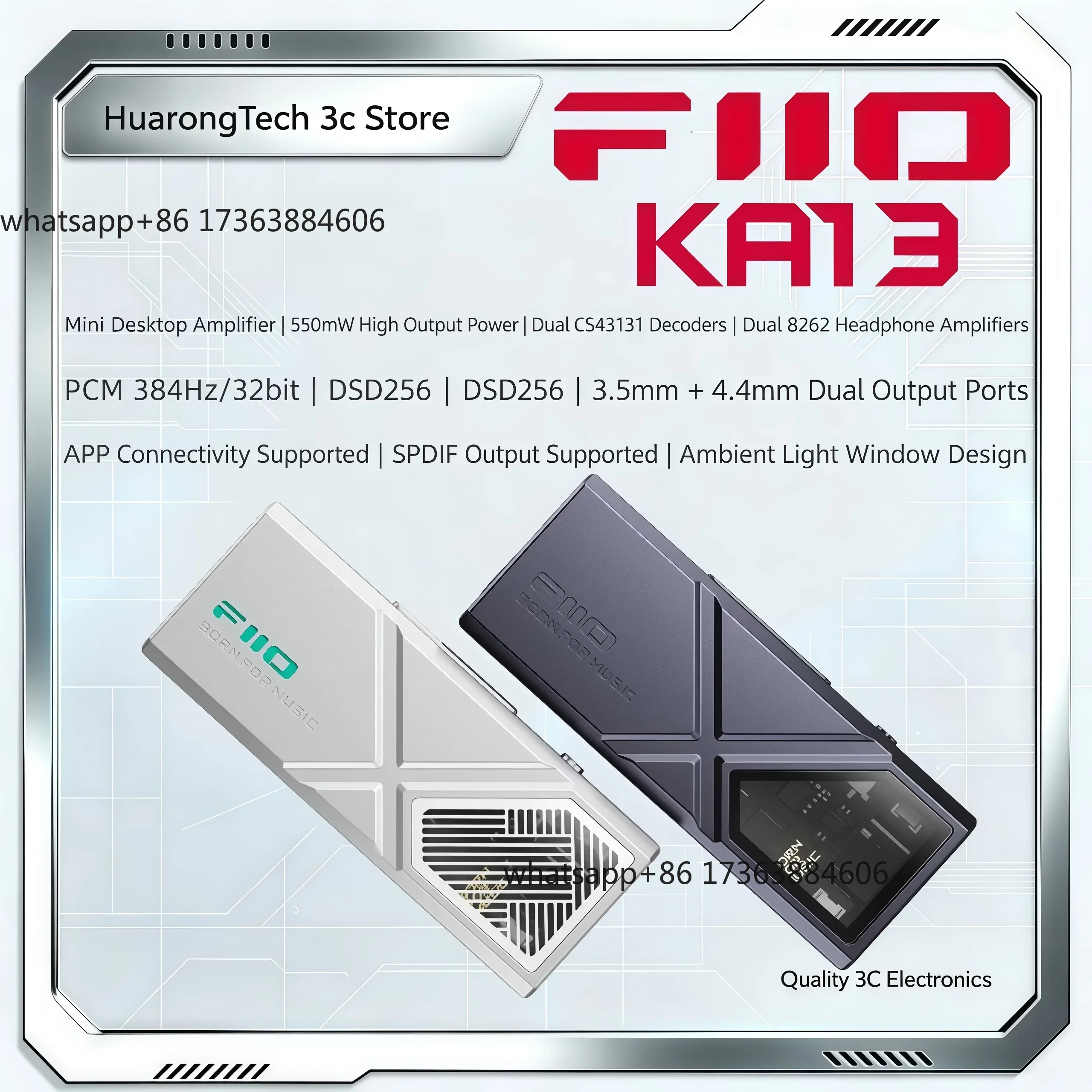 Headphone Amplifier Dac - KA13 USB DAC Kulaklık Amplifikatörü, Jade