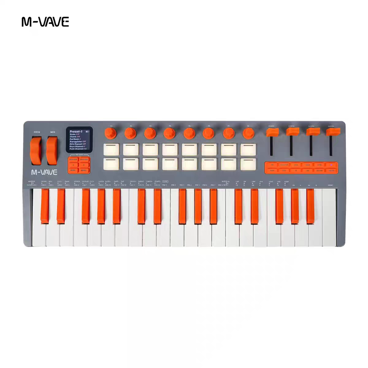 Midi Controller Pad - M-VAVE SMK-37 Elite MIDI Klavyesi, Ağırlıklı
