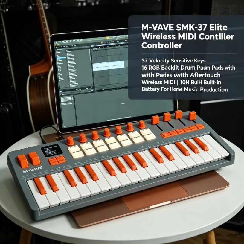 M-VAVE SMK-37 Elite Kablosuz M - Midi Controller Pad incelemesi ve fiyatı