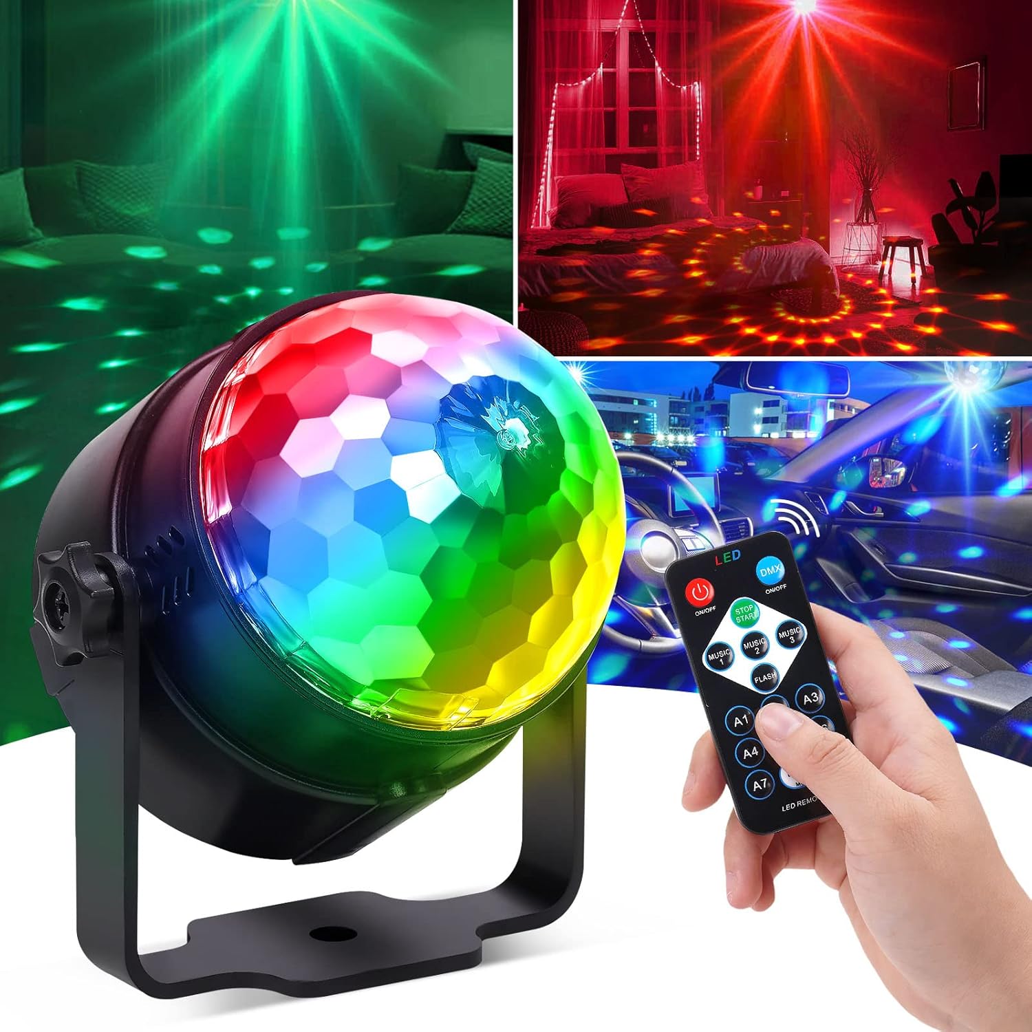 RGB LED Sahne Disko Işığı Döne - Audio Music Dj incelemesi ve fiyatı